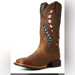 Men’s Ariat 11 EE 10027165 Brown Leather Boots Shoes Work School Casual Dressy